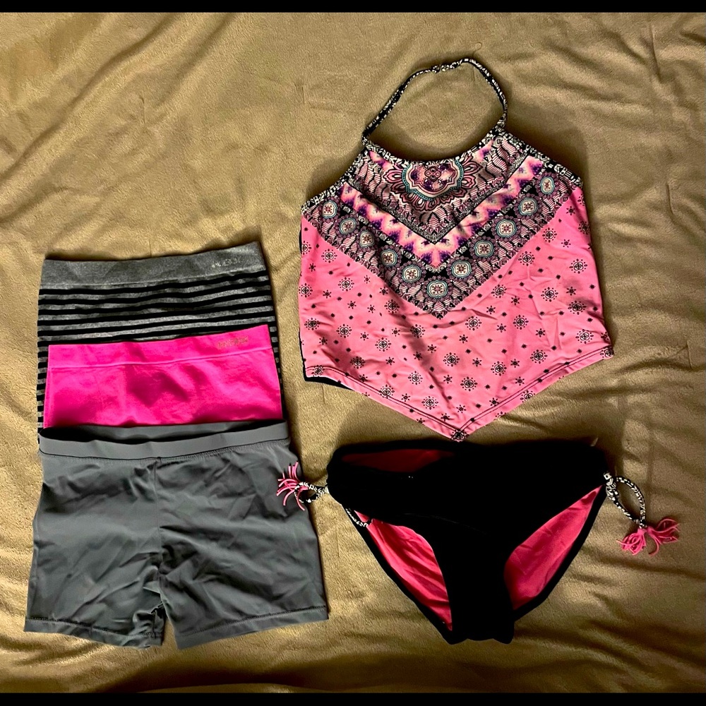 SOLD ‼️ Girls Bathing suit and Active shorts